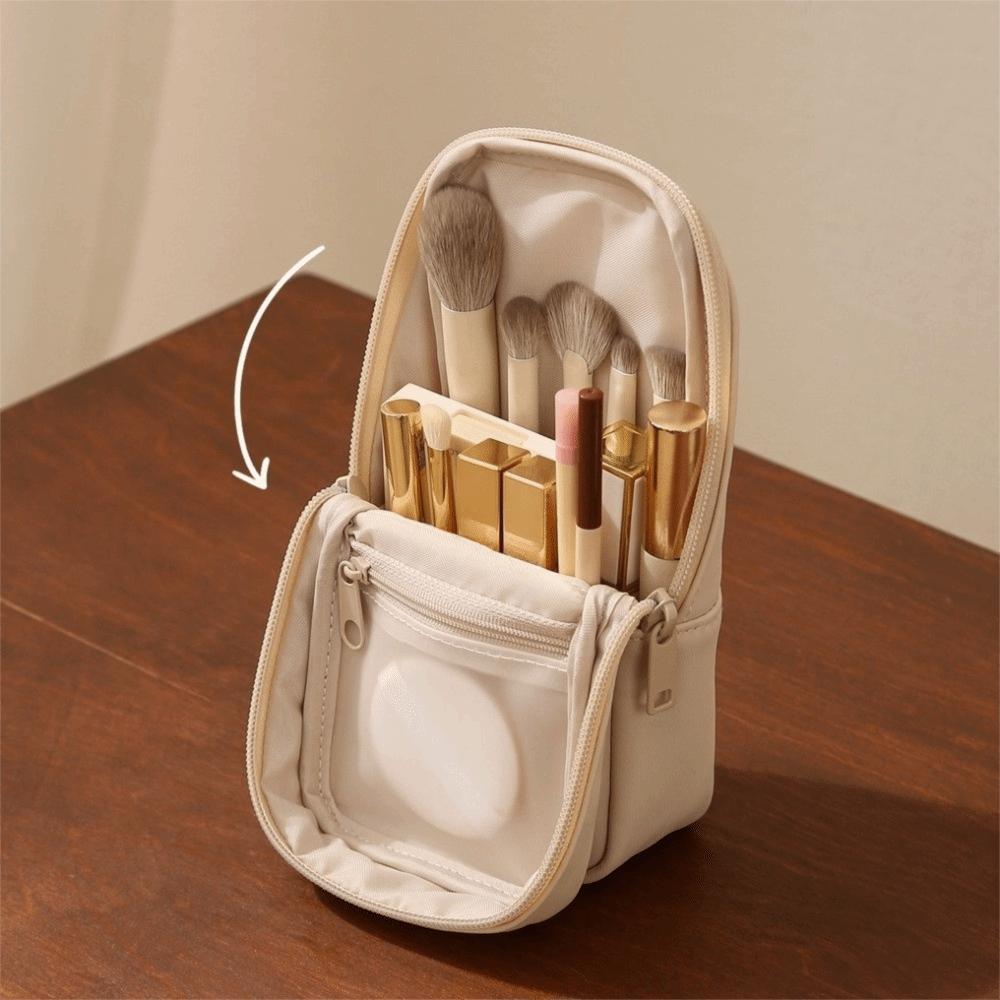Zipper Makeup Brush Bag Large Capacity Pen Storage Organizer Case Women Toiletry Bag Bath Use