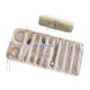 HX6F Sustainable Fabric Jewelry Organiser for Women Portable Multi Compartment Storage Bag For Necklaces Earrings
