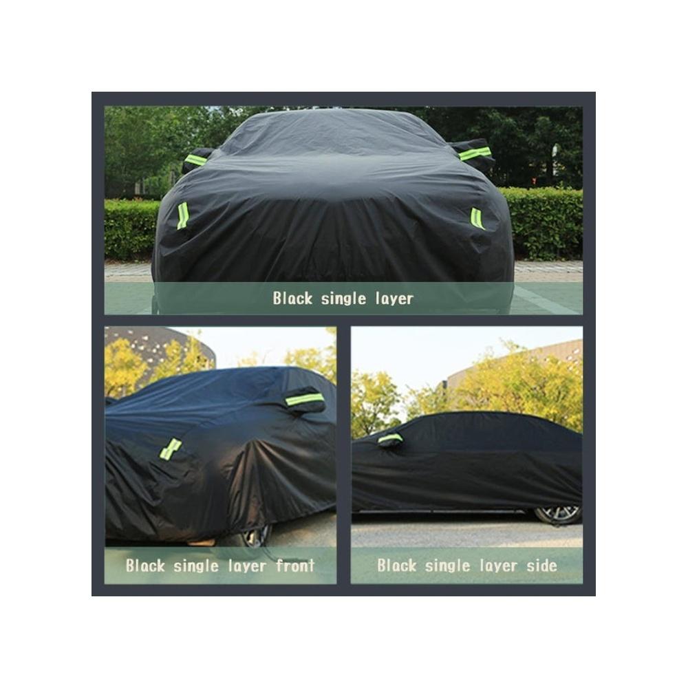 Weatherproof Car Cover Fits Sedans with Length Between 4.15M and 4.9M Black