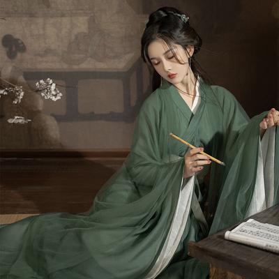 Hanfu Kadın Giyim Peri elbisesi Çin Wei Jin Hanedanı Tarzı Set