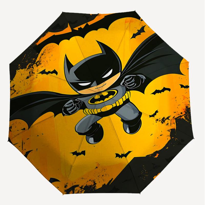1PC Warner Batman Halloween Automatic Open/Close Umbrella with Windproof, 9-Rib Sturdy Canopy, Durable Ribs1226A