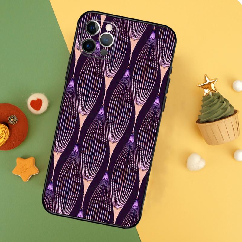 African Style Fabric Print Phone Case For iPhone 17 16 16E 15 14 12 11 13 Pro Max 12 13 Mini 17Air Shockproof Cover
