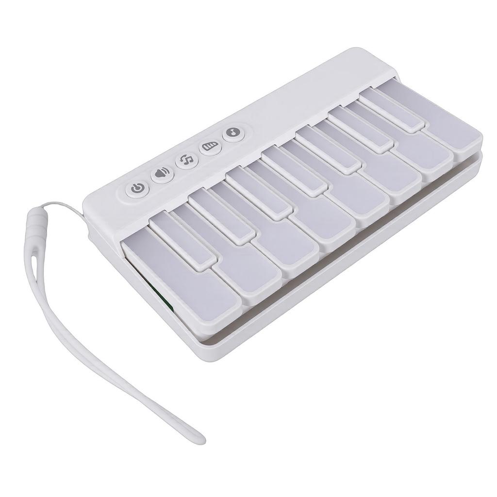 Keyboard Piano Toy Multifunctional Pocket Sized Piano Music Toy with 7 Color Lights Multiple Play Methods for Present