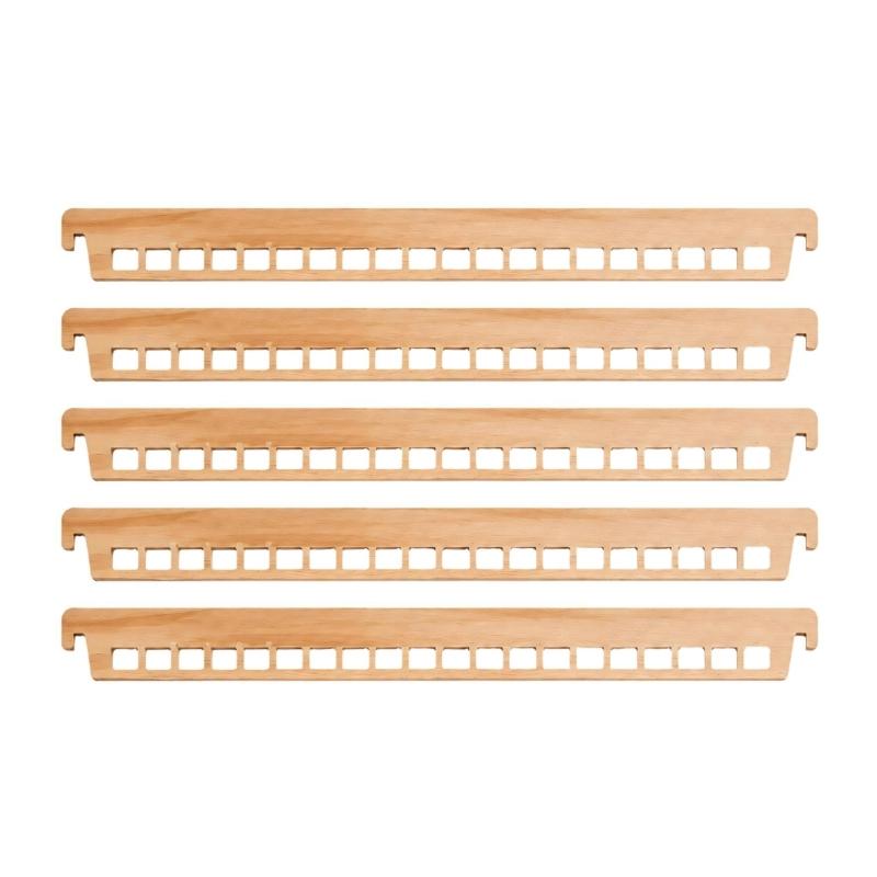 Open Multiple-Slot Embroidery Flosses Organizers Rack in Wood for Visible Thread Access During Crosses-Stitches and Sewing Projects