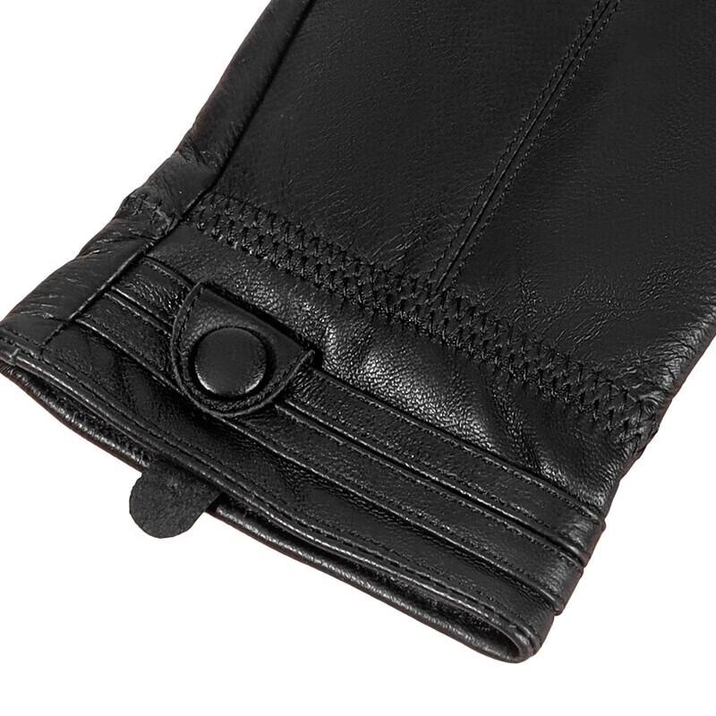 Men's Lamb Wool Scarf and Leather Glove Set