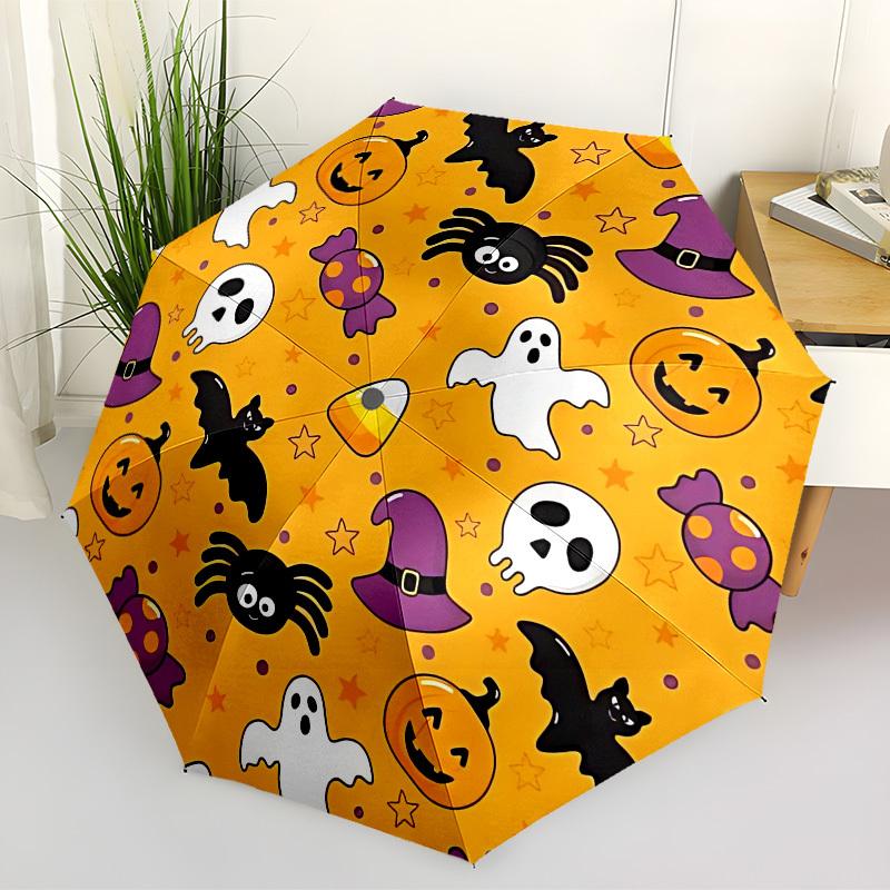 

1pc Halloween decorations Automatic Open/Close Umbrella, Folding Compact Umbrella with Lightweight Design for Women/Menyy251028210