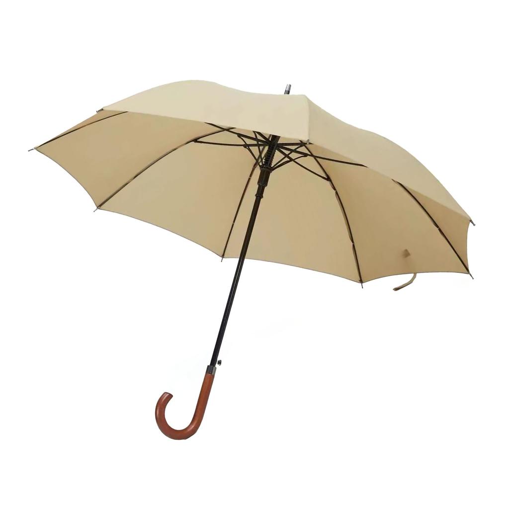 Langer Schirm Langer Holzgriff Winddicht Retro-Stil Wasserabweisend Hohe Dichte Großer Schirm