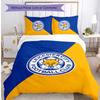 Leicester City Football Printed 3 Pieces Bedding Set, Comfortable Skin Friendly Bedroom Duvet Cover Set