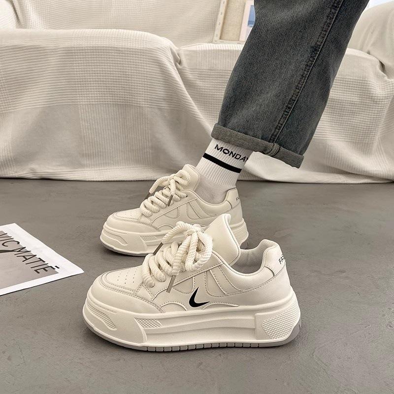 Muffin versatile little white shoes women's autumn high-end thick baseplate shoes new German training casual sports shoes