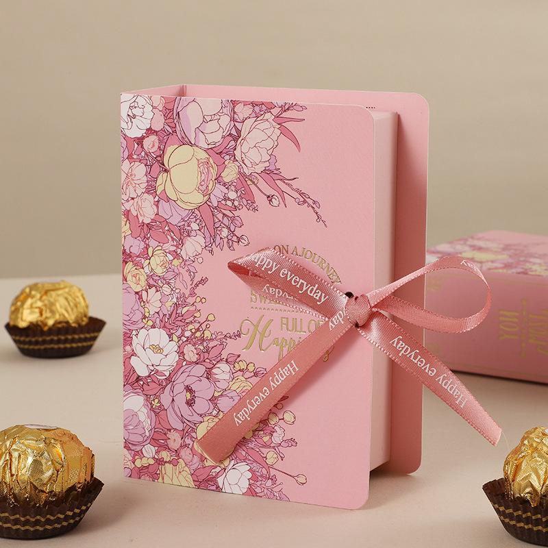 Creative Simple Book Shape Gift Box DIY Valentine's Day Wedding Party Birthday Banquet Baby Shower Candy Chocolate Package Decor