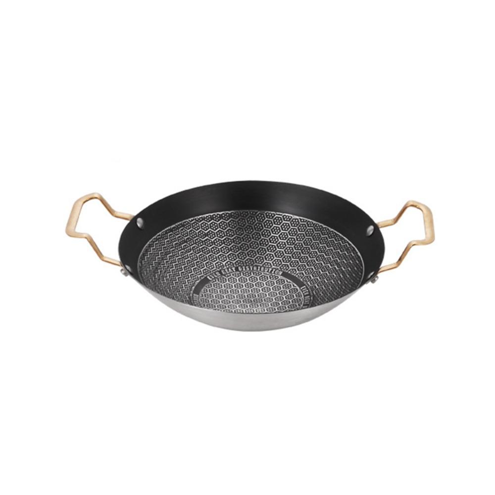 Korean Style Dry Boiler Non Stick Camping Wok Kitchen Accessory Frying Cooking Pot  Picnic