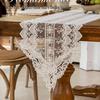 Vintage French Lace Table Runner - Elegant Retro Dining & Sideboard Mat