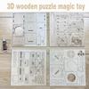 3D Puzzles Magic Kit for Adults Magic Tricks Model Kit Handcrafted Wooden Building Kit Desk Magic Gift for Men Women Kids