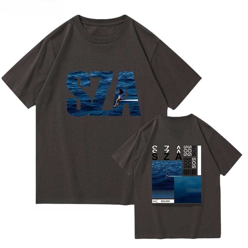 SZA SOS Tshirts Punk Hip Hop Anime Shirt Fashion Manga Tshirt pure Cotton Women Clothing Graphic Men Tees Comfortable Clothes