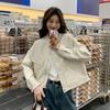 Women's Fashion Loose Fit Short Coat Spring Autumn Casual Motorcycle PU Leather Jacket