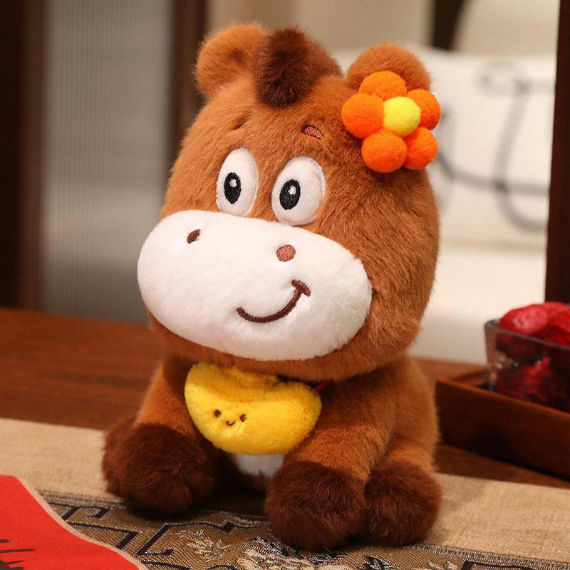 Chinese Zodiac Horse Plush Toy With Pp Cotton Fill For New Year Gift And Festive Decor