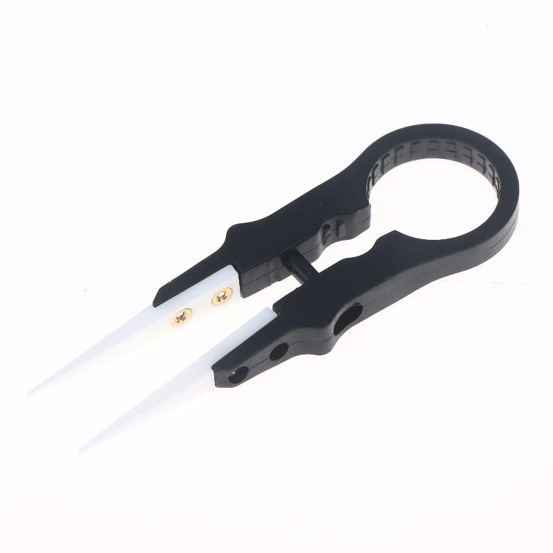 1/2PCS High Quality Metal Ceramic Tipped Tweezers Ceramic Tips Heat Pointed Resistant Heat Resistant Tweezer Fine Pointed Tip