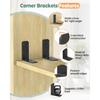 4PCS 90 Degree Angle Iron, Heavy Duty Steel Corner Brace, L Shaped Bracket for Wood Shelves, Floating Shelves, Desk Furniture Connection