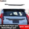 For Mitsubishi Pajero/Montero/Shogun Sport -2024 2025 Carbon Fiber Car Accessories Rear Trunk Lid Cover Trim Tailgate Strip