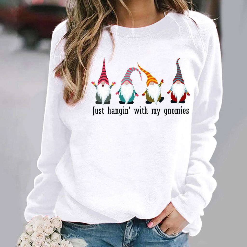 Europäischer & Amerikanischer Damen Lockerer Langarm Weihnachts-Hoodie