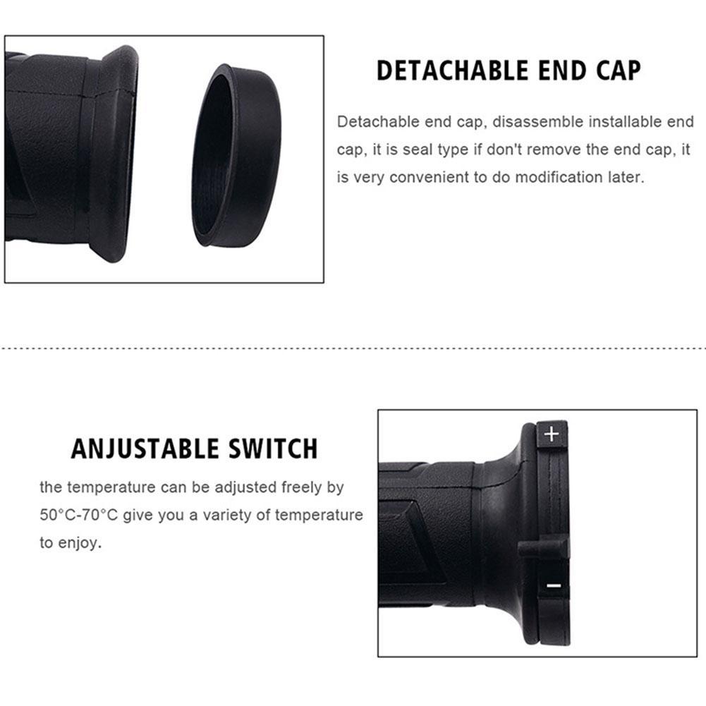 Motorcycle Hand Heated Grips Electric Molded Grips Scooter Moped Bar Hand Warmer 22mm Motocross Adjustable Hot Grip Handle