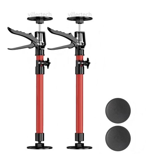 

villertech Third Generation Support Lifter, Set of 2, 392N (40kgf) Load Capacity, Aluminum Handle, 3-Stage Telescopic Tension Rod, Anti-Tip, 360-Degre