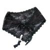Chic Korean Lace Patchwork Mini Skirt with Bandana Waist Tie
