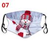 Unisex Fashion Christmas Snowman Printing Mask  Washable Face Mask