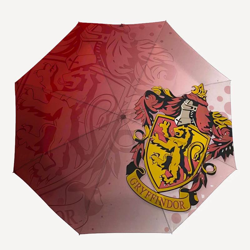 1pc Gryffindor Crest Shield Lion Courage Umbrella with Plastic Handle,Cartoon Pattern,Suitable for All Seasons Multi-functional Umbrella534
