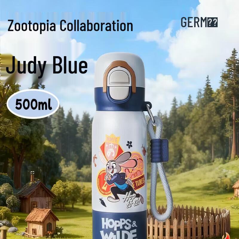 

Germ Zootopia Judy Blue Pop-Up Lid Insulated Bottle, 500ml