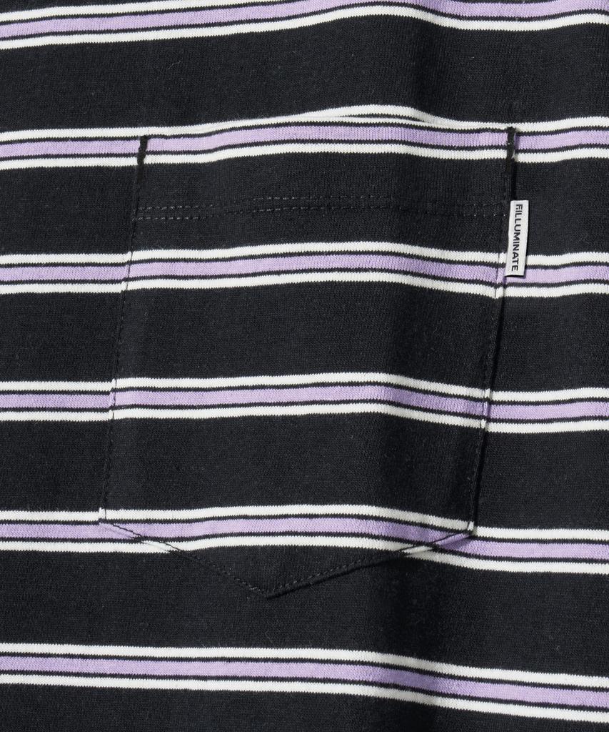 FILLUMINATE Multi-Stripe Pocket T-Shirt - Black