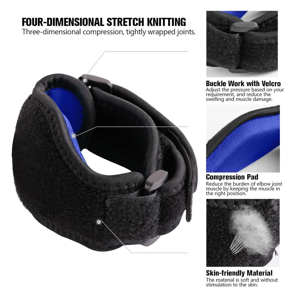 1Pcs EVA Elbow Brace Compression Pad Comfort Forearm Pain-free Unisex Fitness Equipment Adjustable Sports Accessories