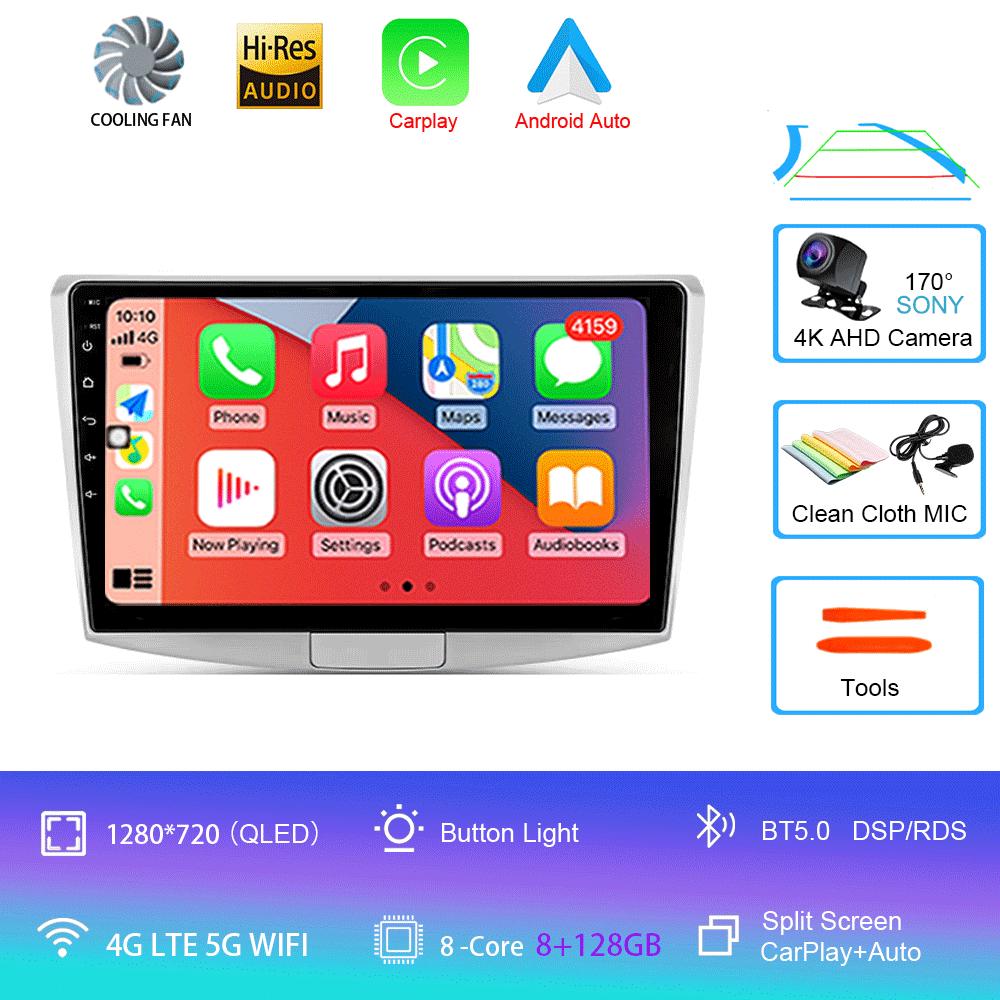 Radio auto Android 14 Carplay pentru Volkswagen VW Passat B6 B7 B8 CC 2007-2021, navigație GPS, player multimedia, WiFi + 4G stereo, BT