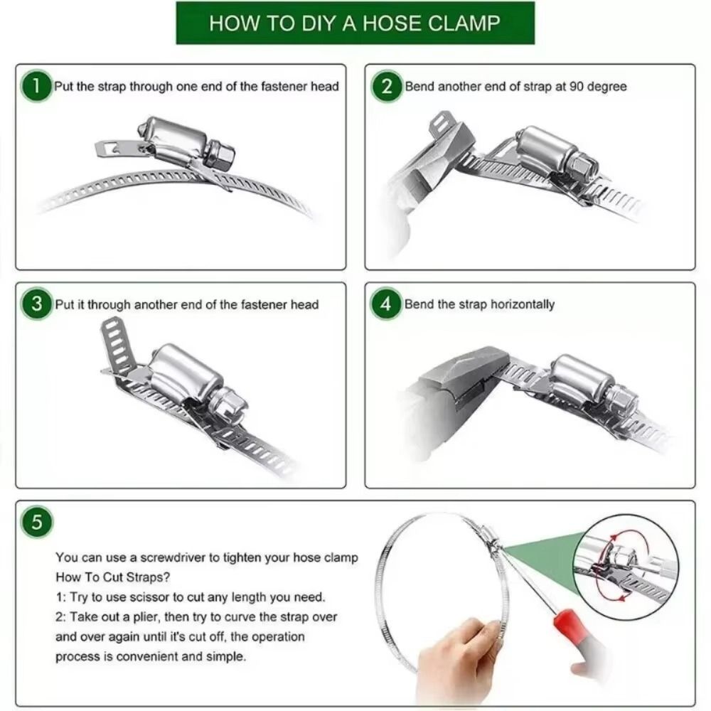 Heavy Duty Adjustable Hose Clamps With Fasteners Stainless Steel Clamp Clamp Fasteners