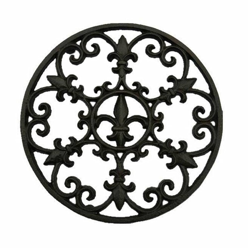 Large, Heat-resistant Trivet, Cast Iron Kettle Rest, 18.5cm, Antique-style, for Iron Pots and Cookware.