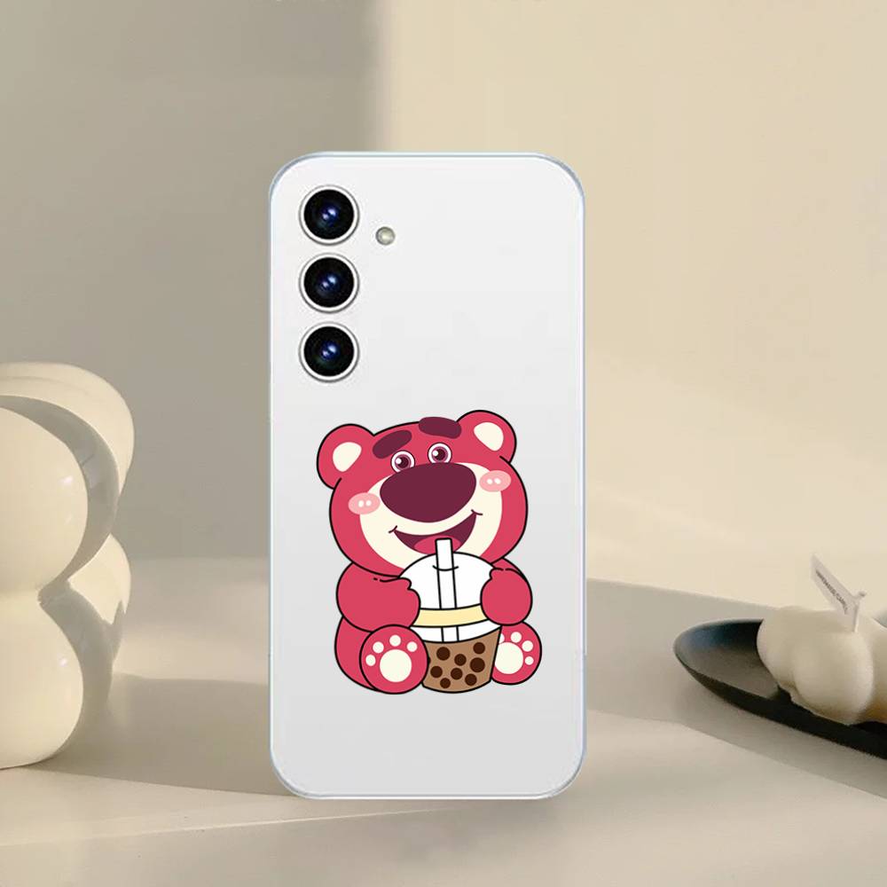 Cute L-Lotso Phone Case For Samsung Galaxy S21 S22 S23 S24 S25ULTRA FE Ultra Plus5G A52S Transparent Cover