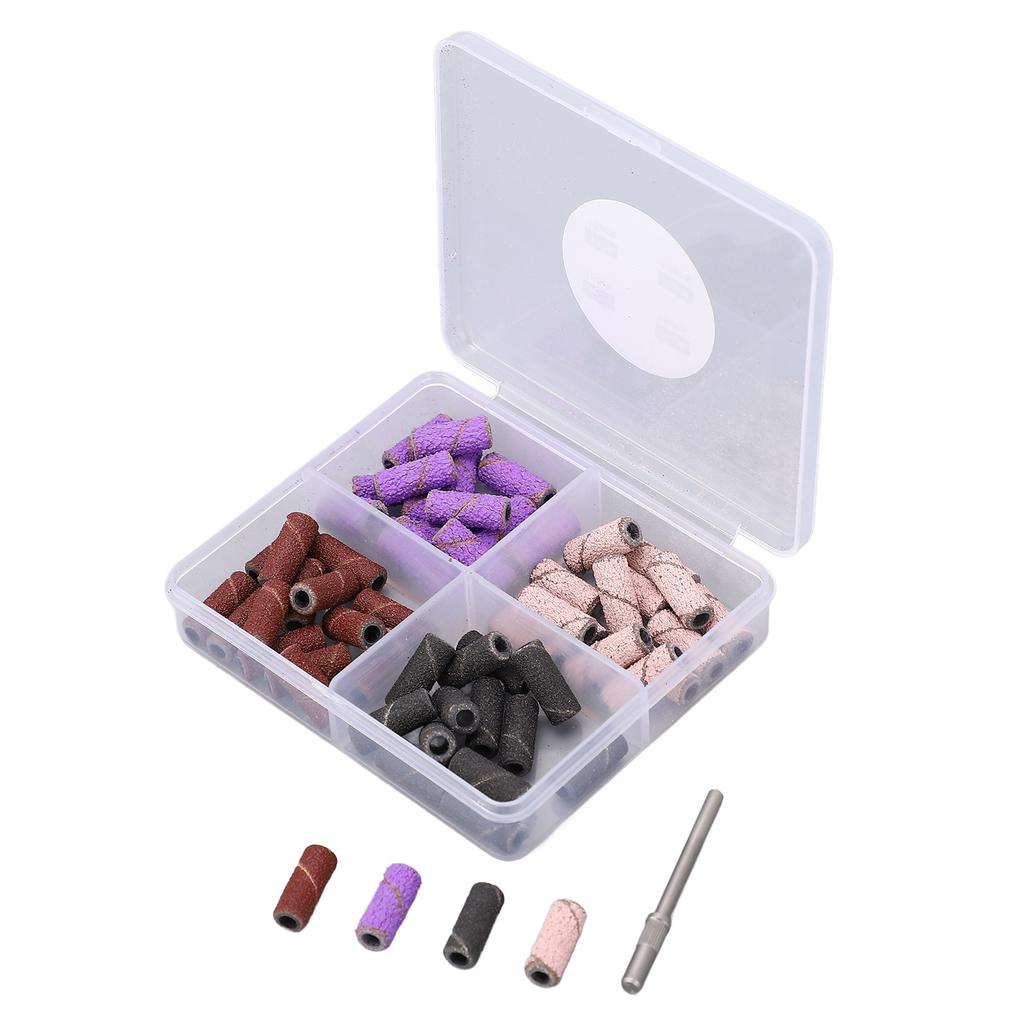 60PCS Drill Sanding Band Effective Dead Skin and Calluses Removal Professional Nail Sanding Rings Fo