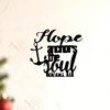 Iron Wall Art Hope and Dreams Gold Ribbon Decor for Living Room Garden Gift