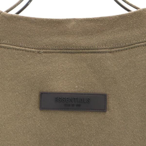 Essentials Sweat à manches longues S olive Dos brossé Homme Occasion