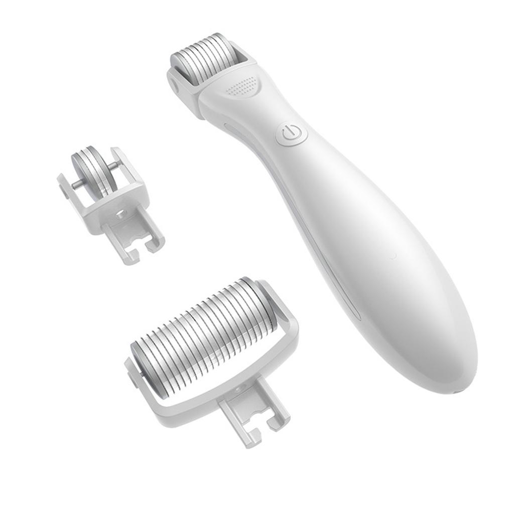 Derma Roller Microneedling Device for Home & Salon Use with 3 Replaceable Heads Red Light for