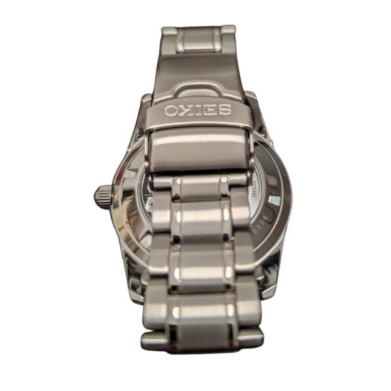 Reloj Seiko SCVE049 Plata Seiko Selection Mecánico Automático Manual Open Heart Resistencia al Agua hasta 10 para Uso Diario Reloj de Hombre, (con Cuerda),