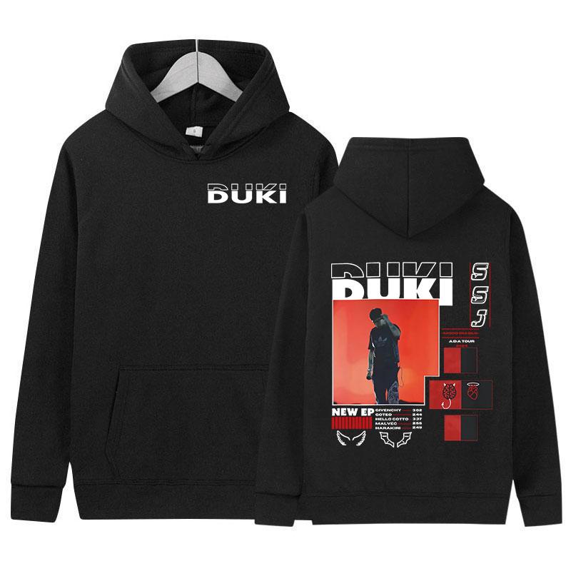 Duki ADA Tour 2024 Hoodie Rap Men's Hip Hop Clothing Pullover Sweatshirt Y2k Unisex Vintage Fashion Oversized Hoodies Streetwear