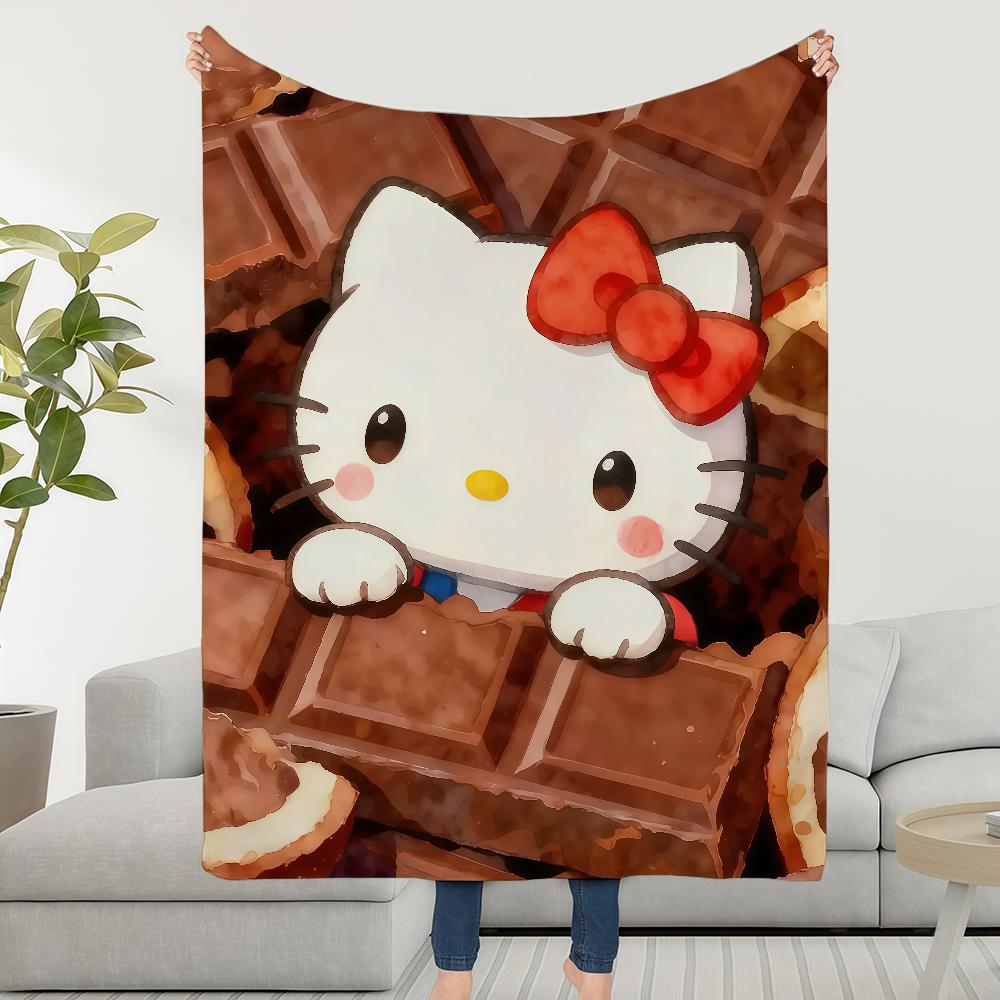 Blanket Throw Super Cosy Food Plush K-Kitty Living Room Sofa H-Hello SRO Couch Childish Birthday Gifts 75x90cm