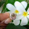 925 Sterling Silver Raw Watermelon Tourmaline Gemstone Ring Sz 6  Christmas Gift
