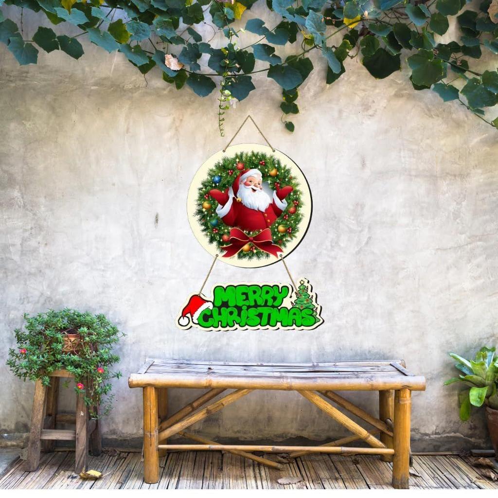 Merry Christmas Printed Wall Hanging/Door Hanging For Home And Christmas Decorations Items/Christmas Wall decor items