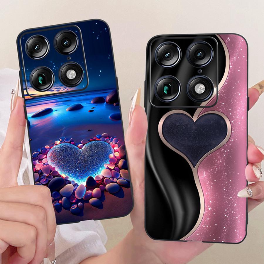 For Motorola Signature 5G Fashion Style Elegant Painted Phone Casing Cover Moto X70 Air Pro Soft Silicone Black TPU Case