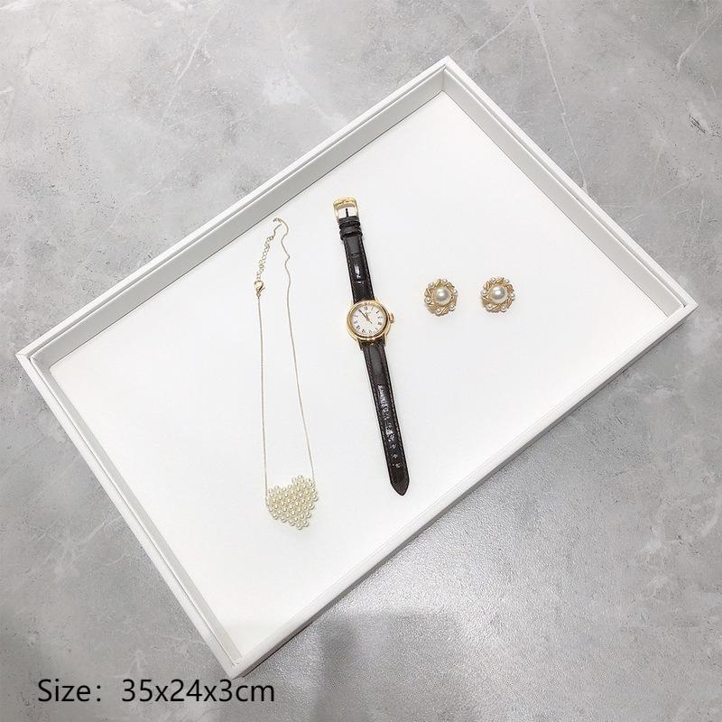 

Large Capacity Jewelry Showcase Tray Jewelers Earrings Organizer Pallet Counter Jewellery Displays Salver Necklace Display Tray