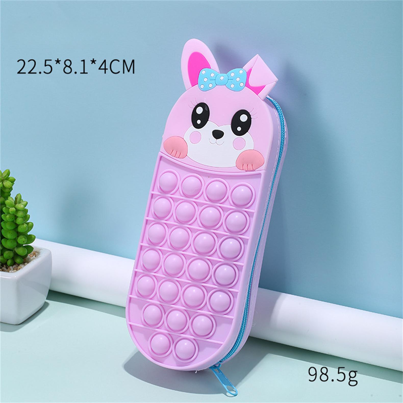 

Мультфильм кролик панда многофункциональный школьный канцелярский ящик милый уменьшающий давление силиконовый пенал пенал школьный