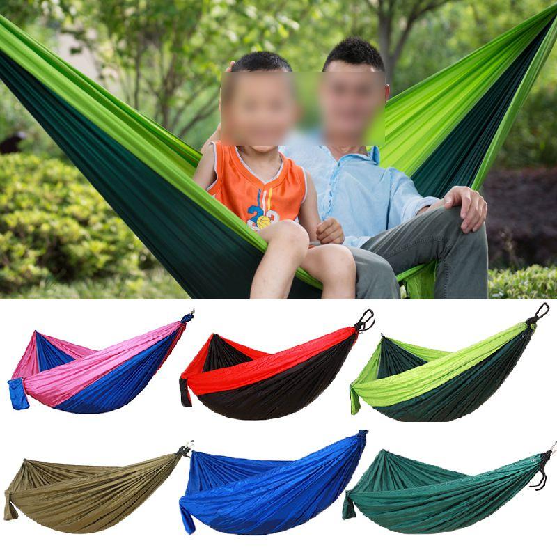 Parachute Double Person Nylon Hammock Outdoor Travel Camping Swing Hanging Bed
