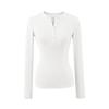 Women's Korean Style Henry Collar Long Sleeve Base Layer T-shirt for Autumn/Winter – Stylish, Stretchy, Basic Top